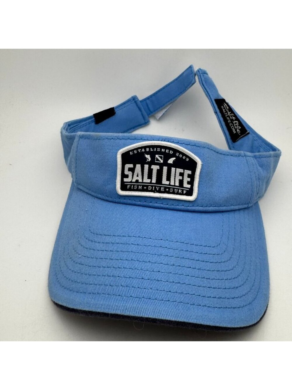 Salt Life Visor Men's Blue Adjustable Strapback Hat Fishing Dive Surf